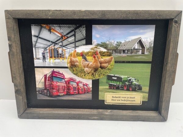 Dienblad met gepersonaliseerde plaat (65x44 cm) - Afbeelding 3