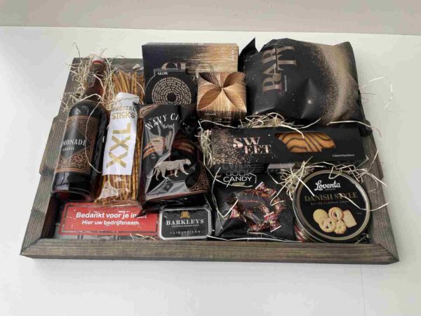 Dienblad met gepersonaliseerde plaat (65x44 cm)