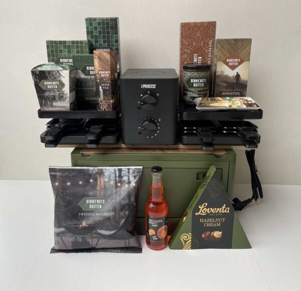 Picknickbox met Luxe Gourmetstel voorzien van Afzuiging